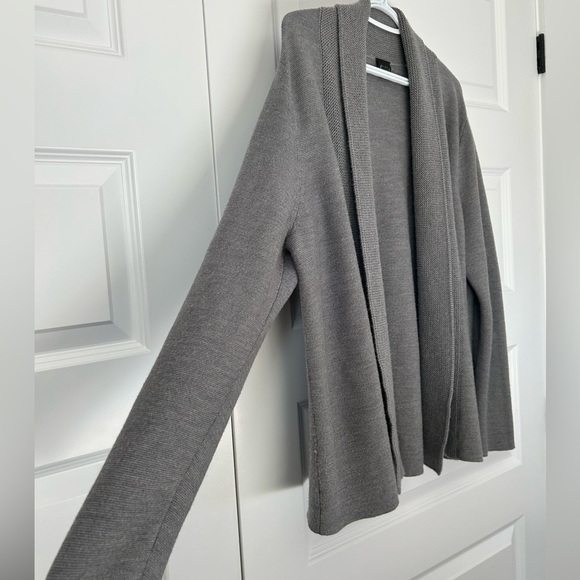 Eileen Fisher 1X Merino Wool Open Front Cardigan - Picture 4 of 8